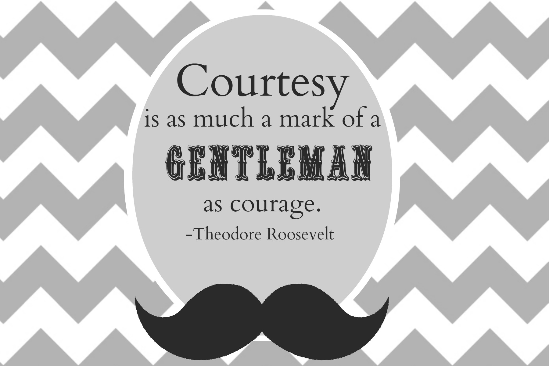 gentleman printable, free printable, chevron printable, baby boy nursery, baby boy quote, gentleman quote, free