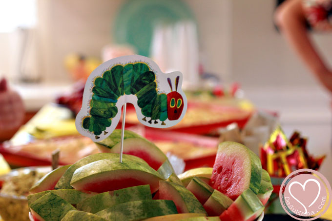 Very Hungry Caterpillar Party, party food, very hungry caterpillar party ideas, DIY party decor