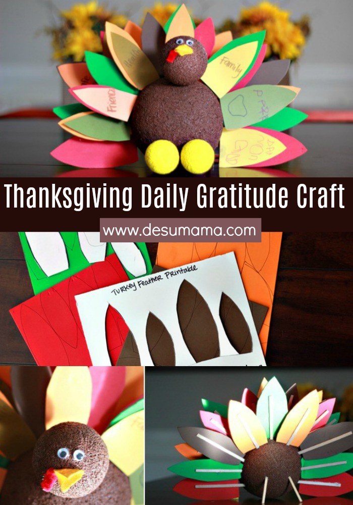 thanksgiving daily gratitude craft for kids