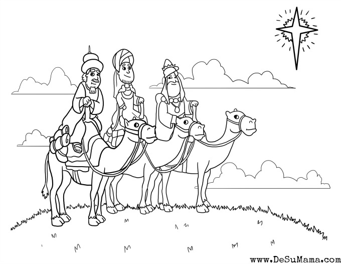 camel three kings bible coloring pages - photo #24