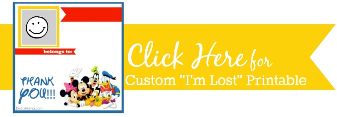 theme park safety, disneyland safety, lost kids at disneyland, free printable, walmart moms