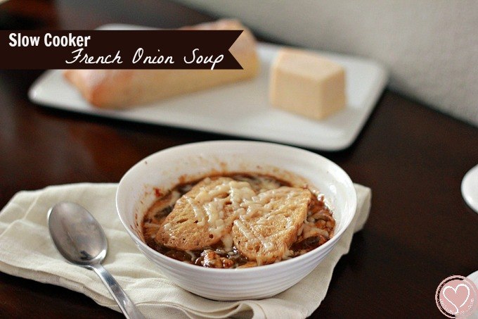 french onion soup, slow cooker soup, healthy slow cooker recipes