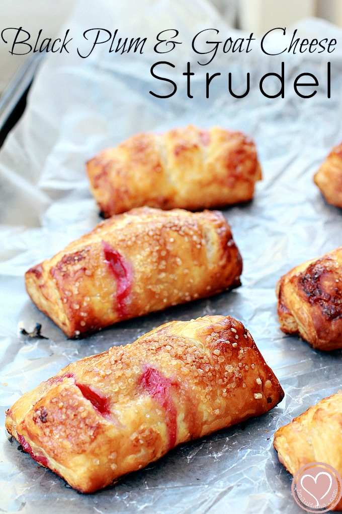 Black Plum and Goat Cheese Strudel, Perfect for Breakfast