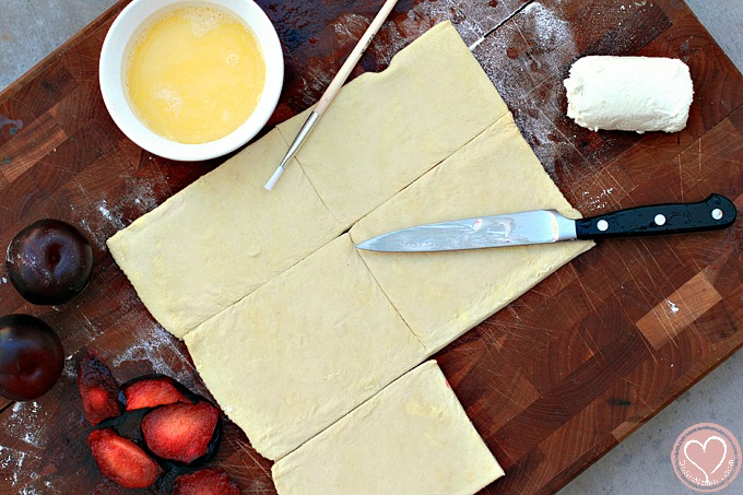 Black Plum and Goat Cheese Strudel, Perfect for Breakfast