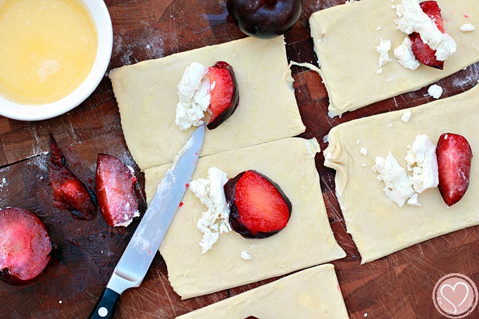 Black Plum and Goat Cheese Strudel, Perfect for Breakfast