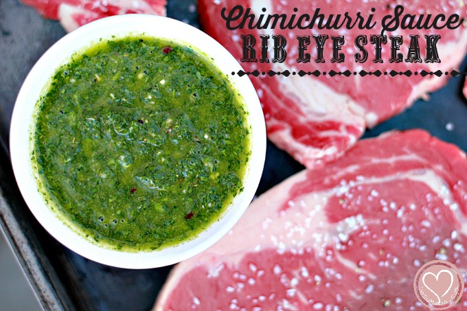 Chimichurri Recipe Sauce on Steak