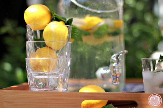 Outdoor entertaining and infused water recipes