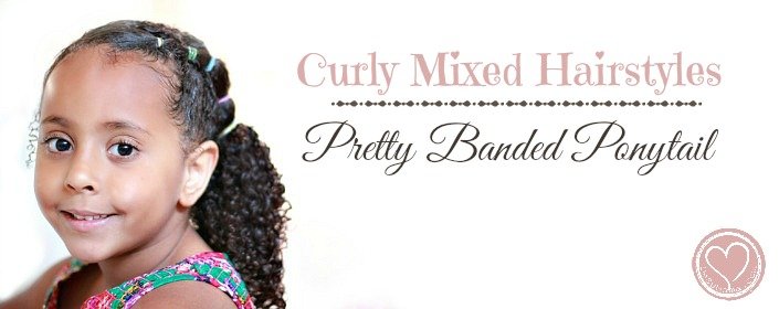 Pretty Side Banded Ponytail: Curly Mixed Hairstyles