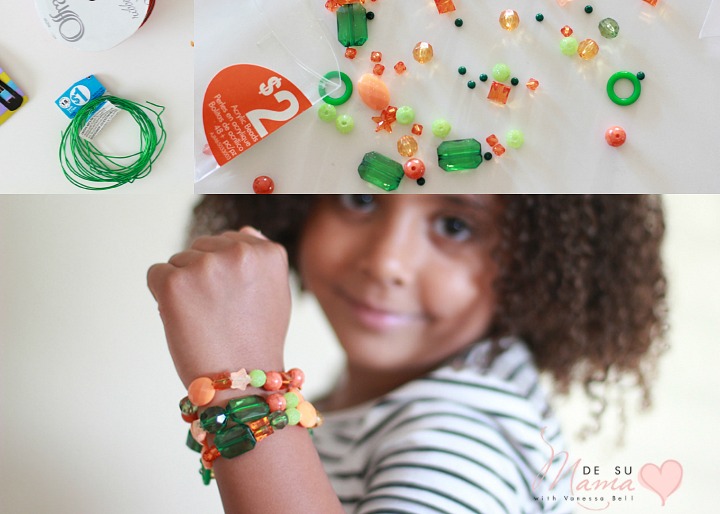 Simple St Patricks Day Crafts for Kids: Hair Bow and Bracelets