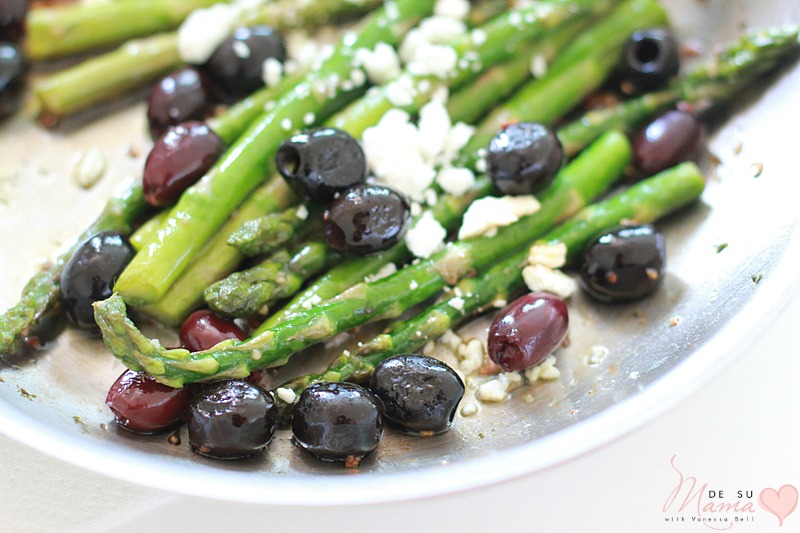 Roasted Asparagus and Olive with Feta Recipe: Simple Side Dish