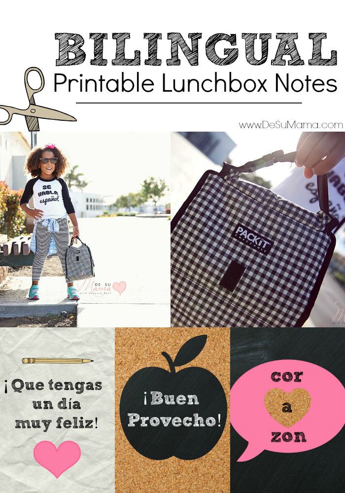 Raising Multiracial Children: Bilingual Printable Lunchbox Notes