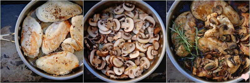 Mushroom Chicken Breast Recipe with Balsamic and Rosemary