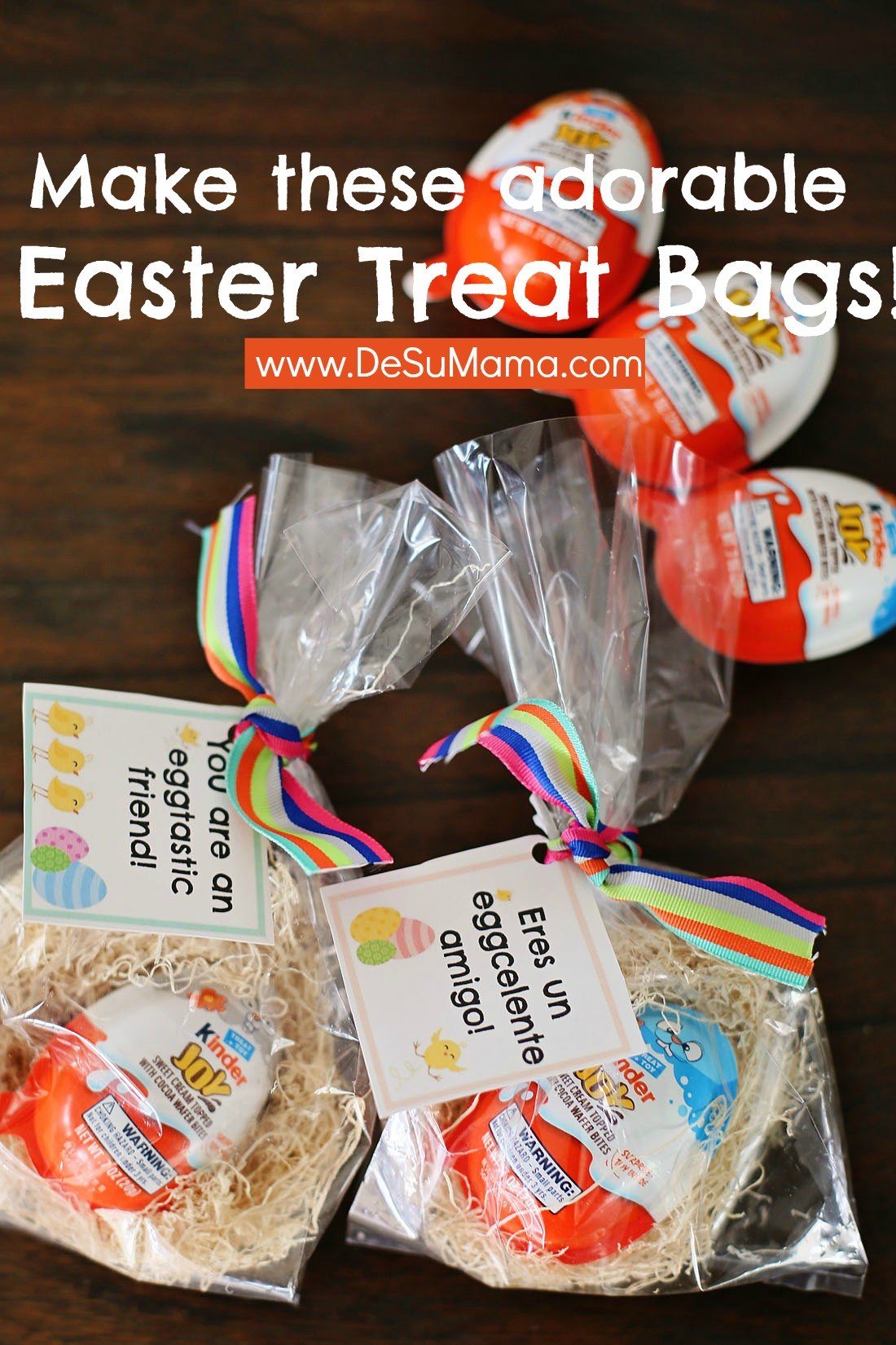 Easter bags with kinder joy treats