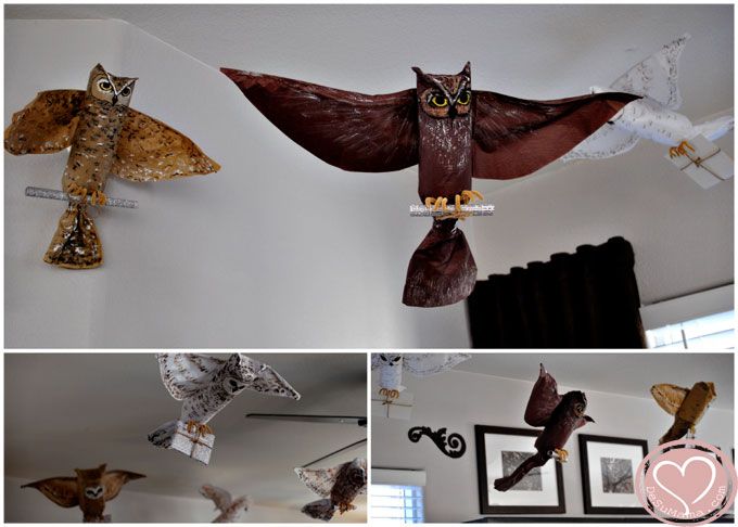hedwig diy, hedwig owl party craft