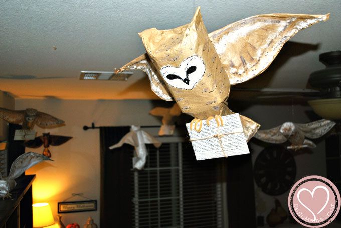 harry potter owls diy, harry potter owl craft