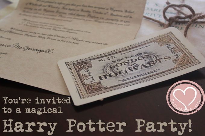 harry potter party invitations