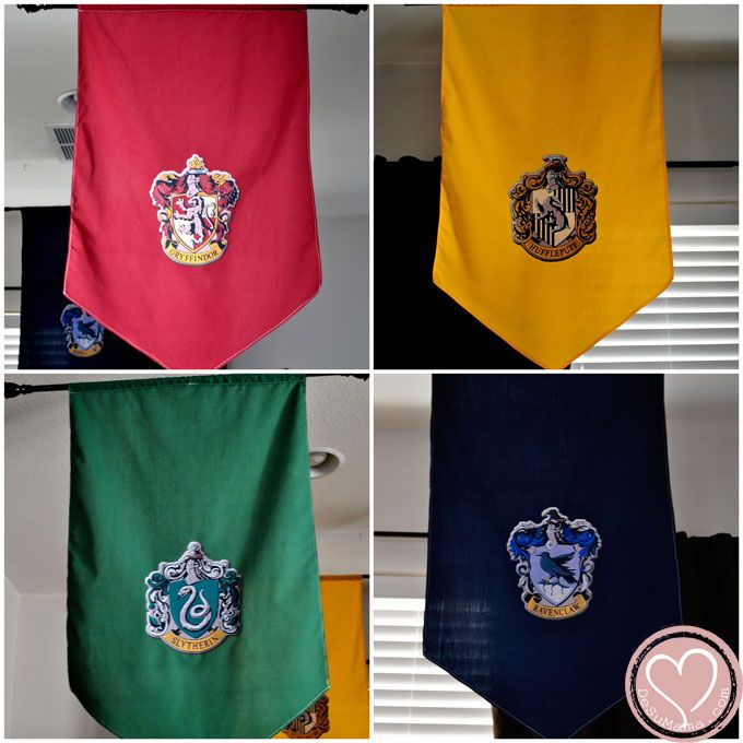 hogwarts house banners diy, hogwarts tutorials