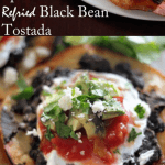 black beans are healthy, homemade tostada, refried beans healthy