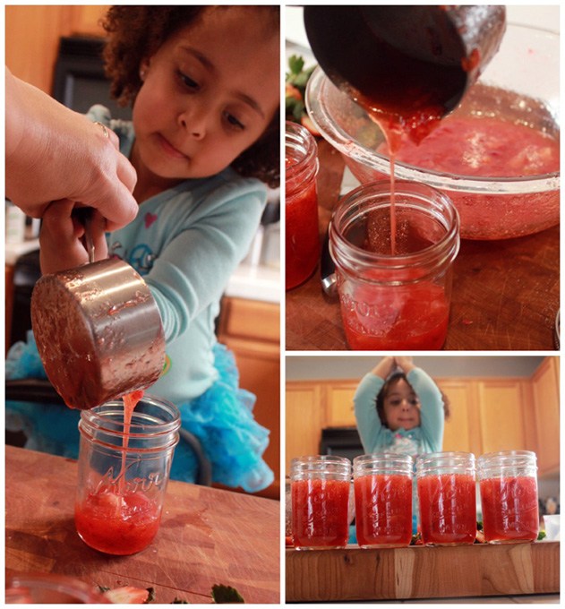 easy strawberry jam, cooking with kids