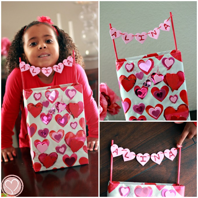 decorated valentine boxes ideas, heart crafts, box craft for kids, red and pink hearts