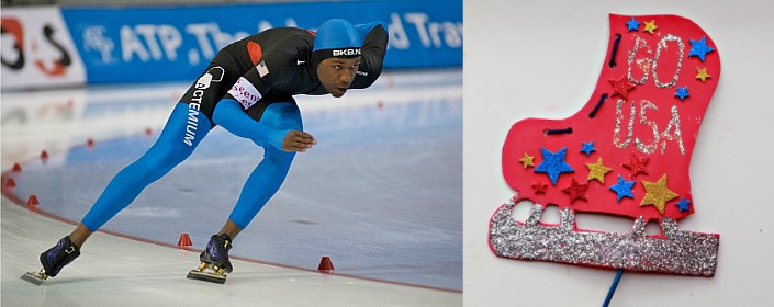 shani davis, black ice skater, ice skating craft for kids