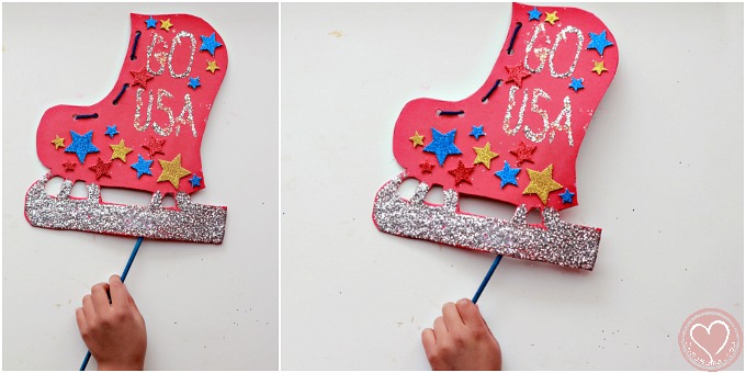 ice skate craft, free printable, ice skating craft for kids