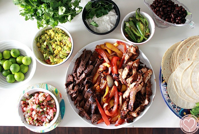 chicken and steak fajitas ingredients