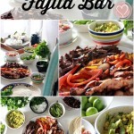 fajita bar with chicken and steak fajitas