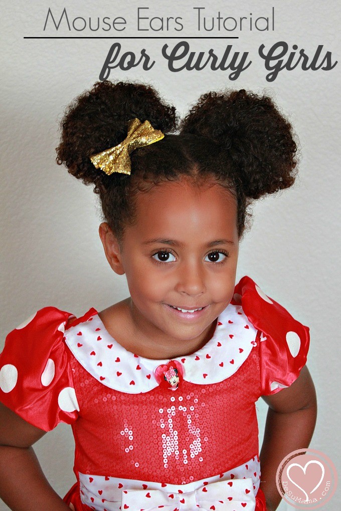 Minnie Mouse Hairstyles Curly Buns for Little Girls