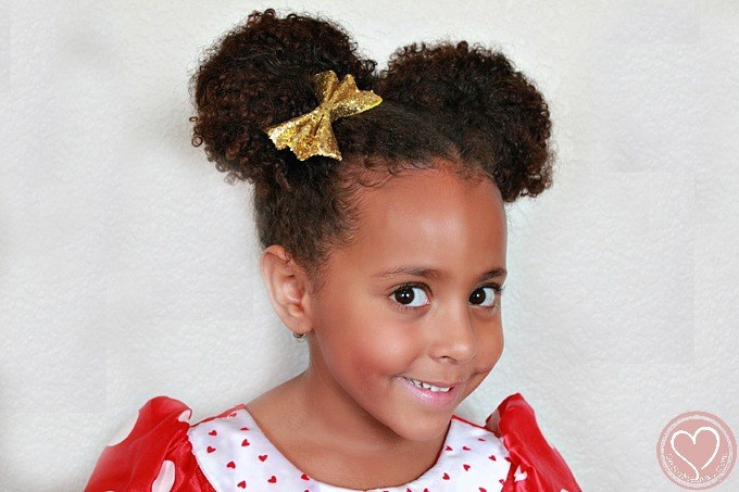 Minnie Mouse Hairstyles: Curly Buns for Little Girls