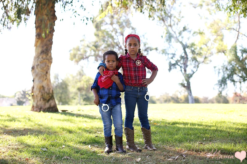 DIY Halloween Costume for Siblings: Cowboy and Cowgirl