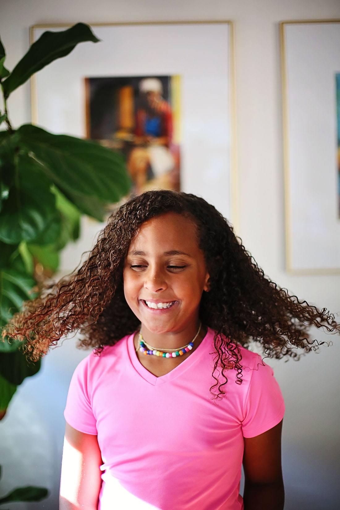 curly hair on multiracial kid with low porosity hair