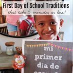 first day of school traditions with bilingual sign printable