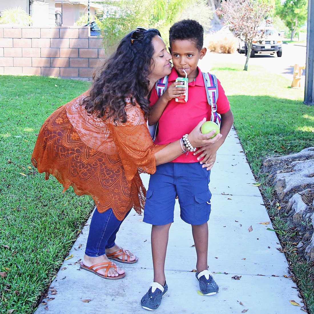 after school snacks for kids walking home from school, cuban and black mixed kids