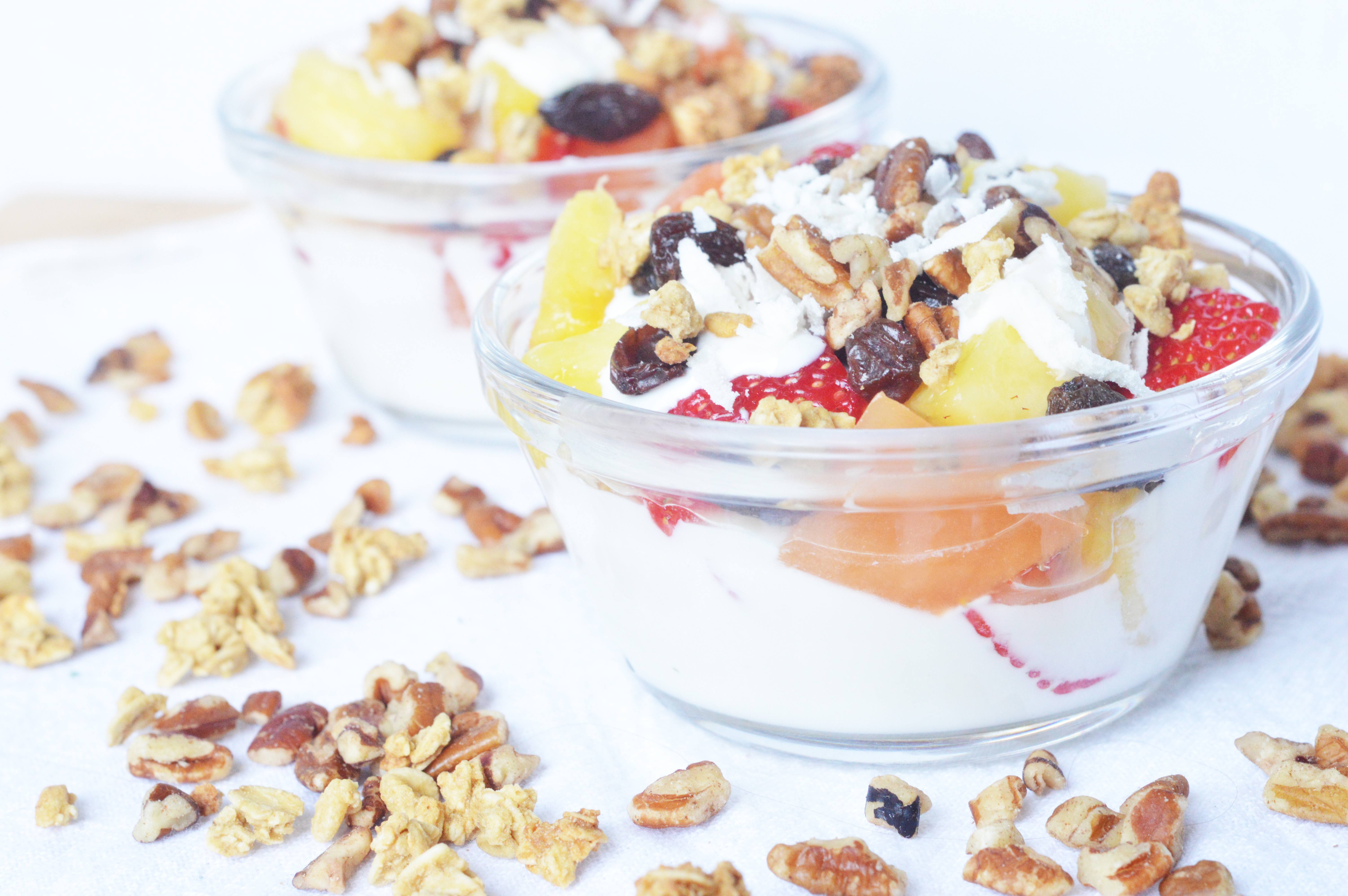 mexican fruit cups, mexican yogurt