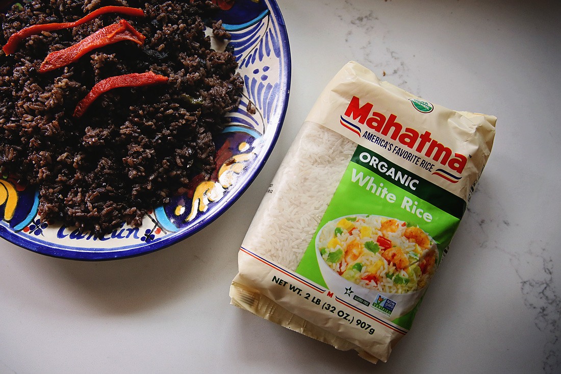 organic rice recipe, black bean rice bowl, best rice and beans