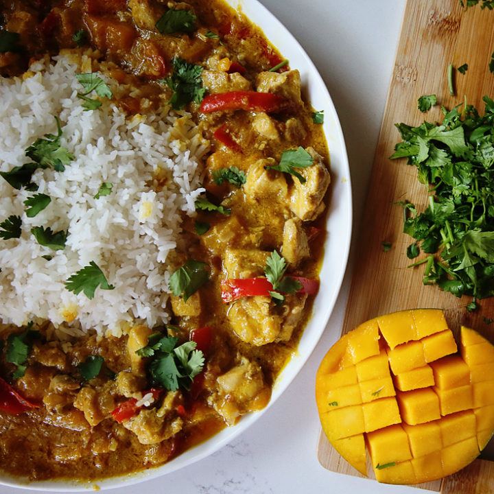 curry mango chicken, curry mango,