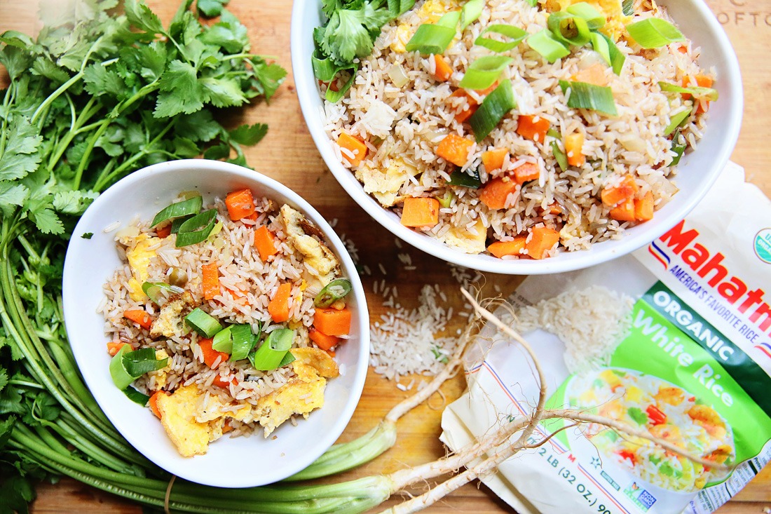stir fry rice recipe, white rice recipe, healthy rice recipe